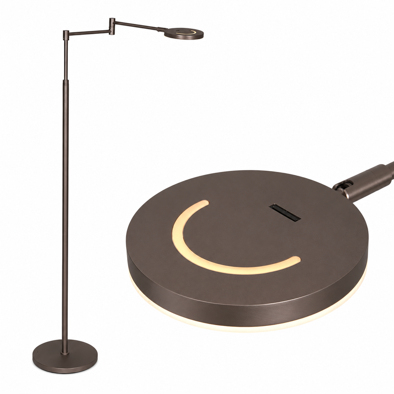 Vloerlamp Soleil Cacao 3515CA – Snoerloze LED leeslamp met indirect licht - Afbeelding 2