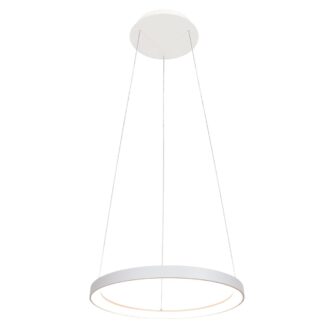 Witte hanglamp Ringlede 4612W met cable-lift systeem