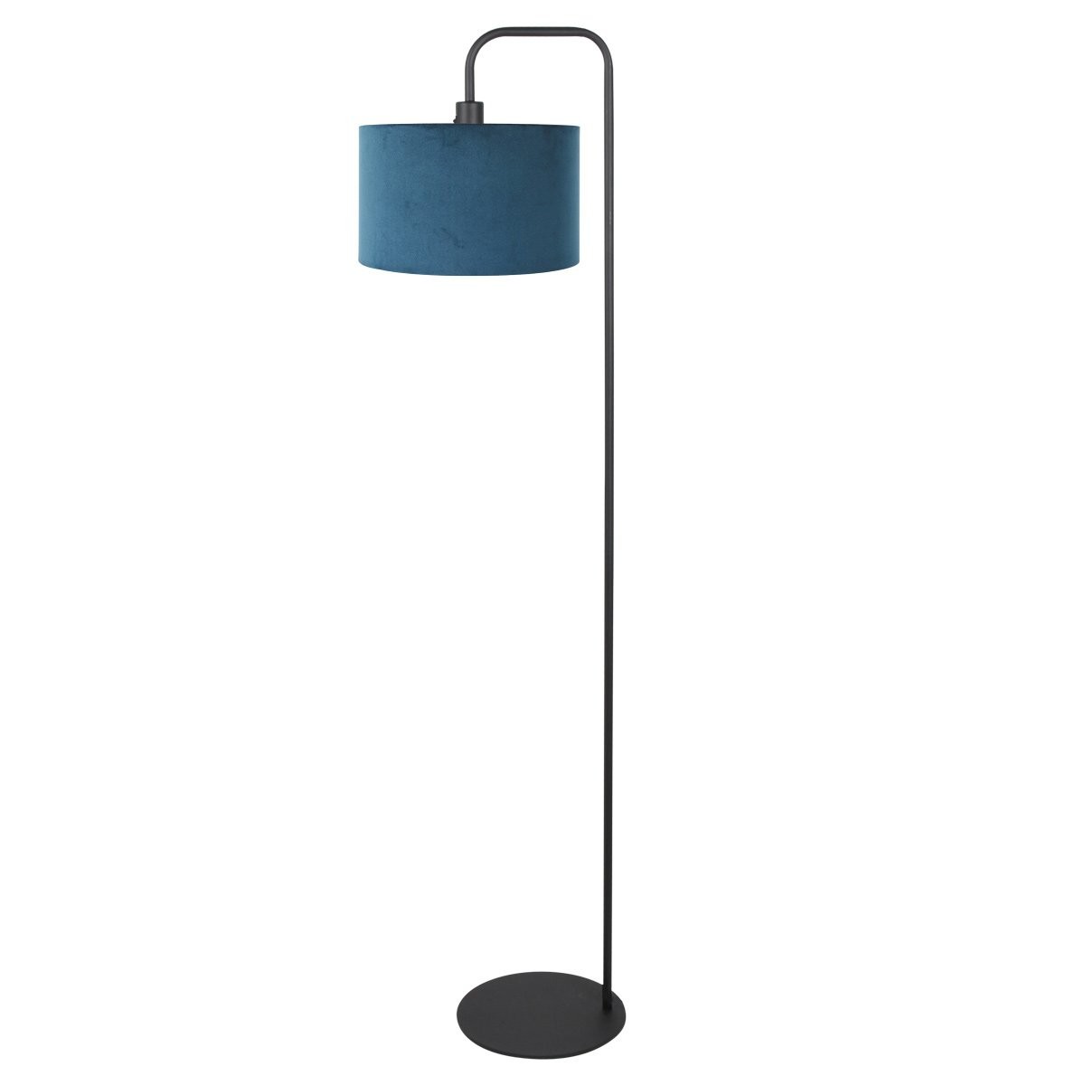 Vloerlamp Stang 4781ZW zwart met blauwe velours kap - Afbeelding 2