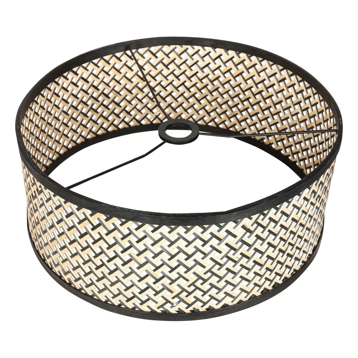 Vloerlamp Stang 4721ZW met zwart beige bamboe kap en leeslicht - Afbeelding 5