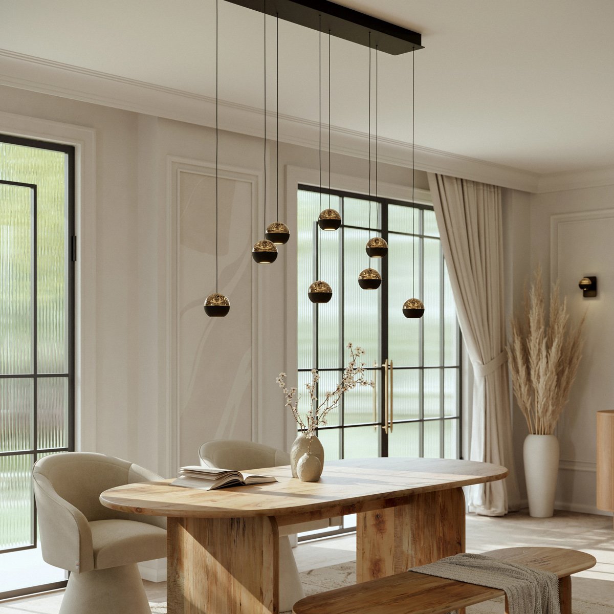 Belluno 4592ZW – 8-lichts hanglamp met cable lift - Afbeelding 3