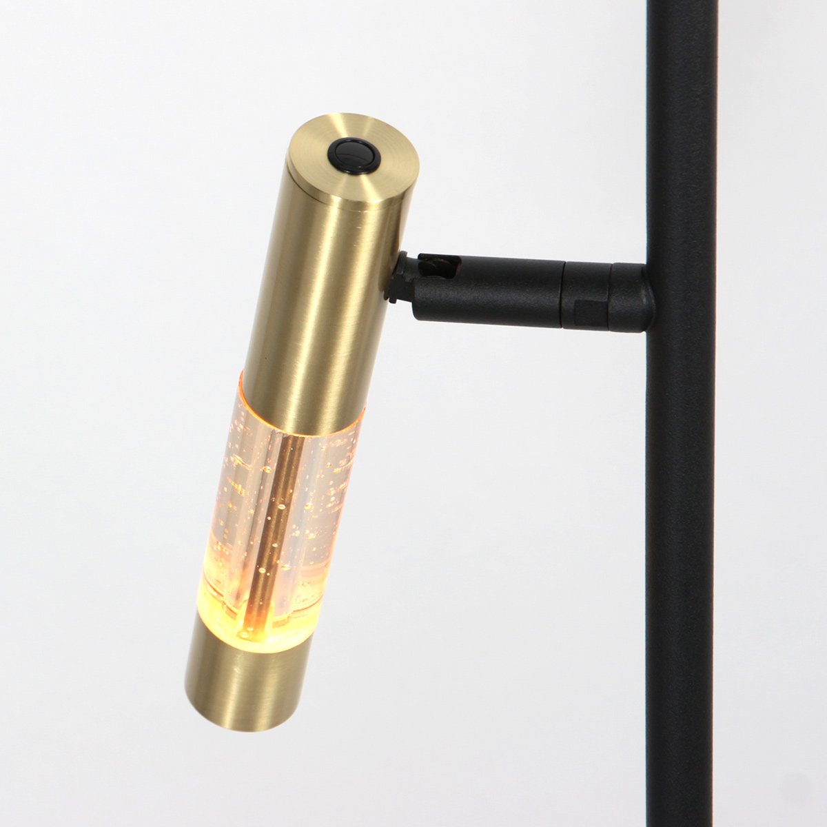 Steinhauer Alisio 4597ME – Messing 2-lichts LED vloerlamp met handgeblazen glas en pushdimmers - Afbeelding 6