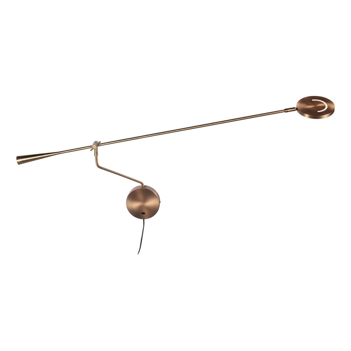 Wandlamp Soleil 2 met zwenkarm in brons - Afbeelding 3