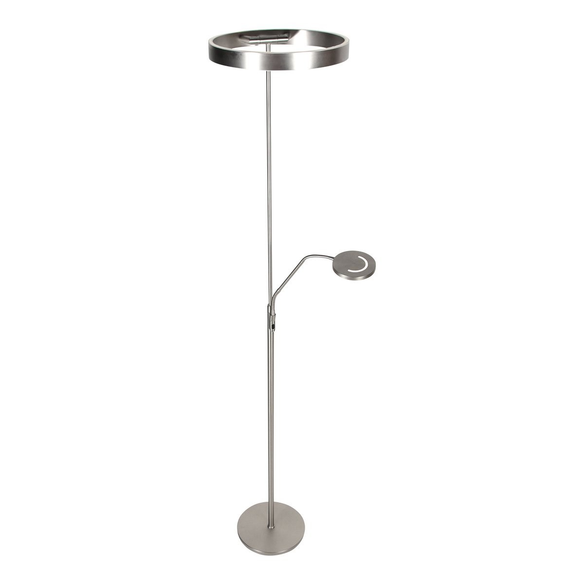 Stalen vloerlamp Soleil 2 4388ST – LED uplighter met leesarm - Afbeelding 15