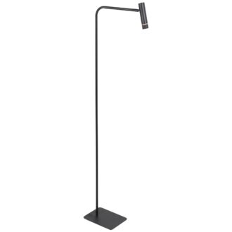 Steinhauer Volari 4710ZW – Zwarte LED vloerlamp met touchdimmer en dim-to-warm