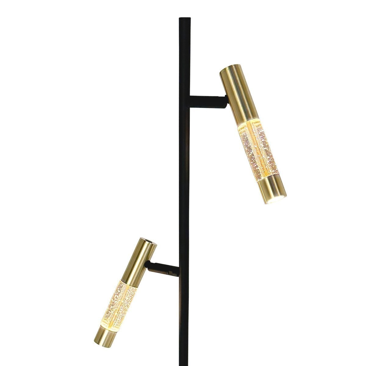 Steinhauer Alisio 4597ME – Messing 2-lichts LED vloerlamp met handgeblazen glas en pushdimmers - Afbeelding 5
