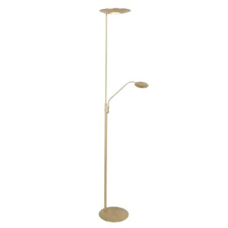 Vloerlamp Zenith 2 4394ME messing met uplight en leesarm
