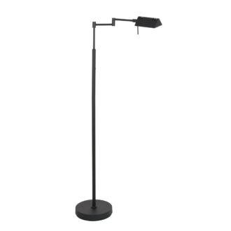 Leeslamp GlowGo 4603ZW – zwarte vloerlamp met accu en verstelbare arm