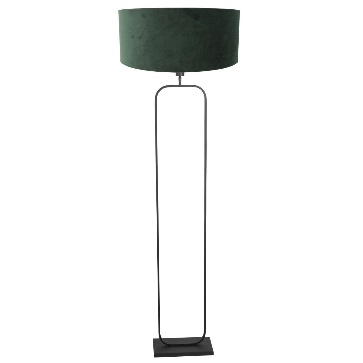 Vloerlamp Stang 4824ZW - zwart armatuur met groene velours kap - Afbeelding 2