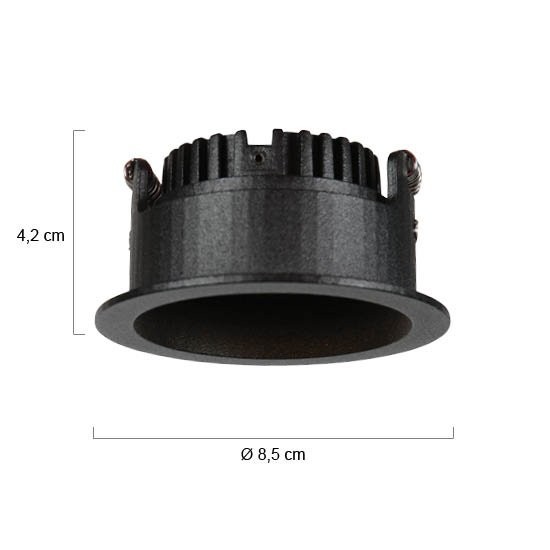 Pelite 4705ZW – Zwarte inbouwspot met twee lichtstanden - Afbeelding 5