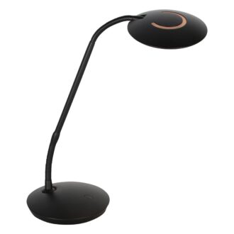 Zwarte tafellamp Zenith 2 – verstelbare LED bureaulamp met dimmer