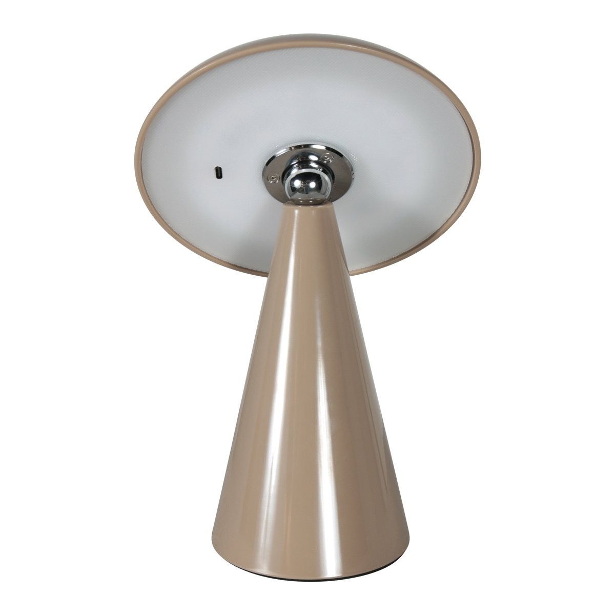 Tafellamp Mush 4856B - bruine oplaadbare sfeerlamp met glans - Afbeelding 3