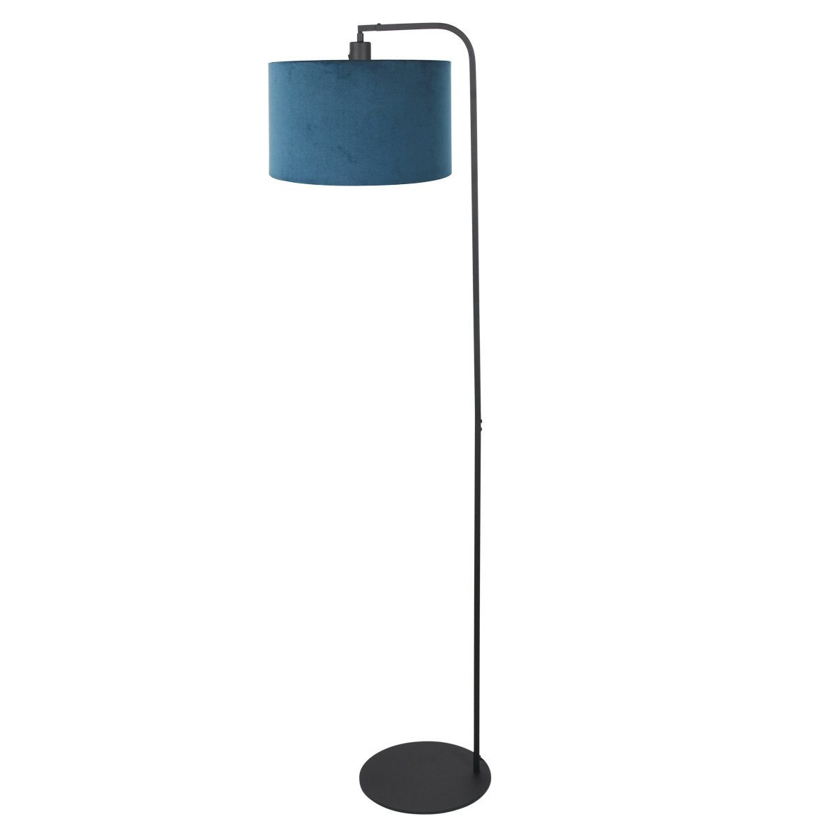 Vloerlamp Stang 4797ZW met blauwe velours kap - Afbeelding 2
