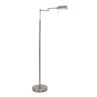 Leeslamp GlowGo 4603ST – stalen vloerlamp met accu en leeslicht