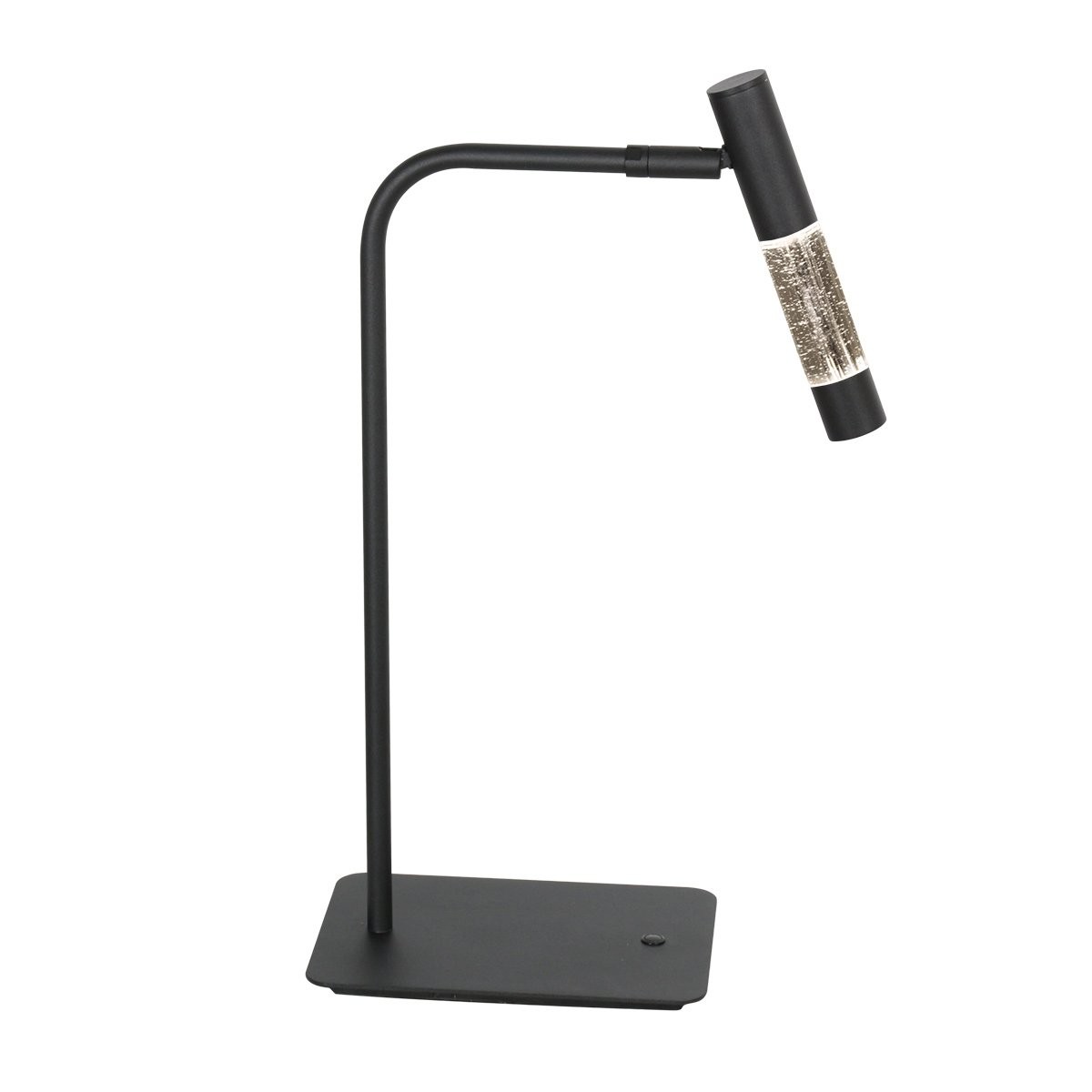 Steinhauer Alisio 4593ZW – Zwarte LED tafellamp met luxe glas en pushdimmer