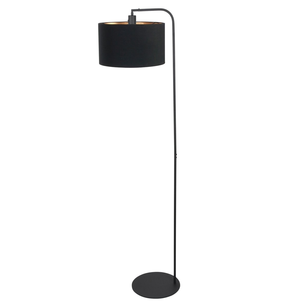 Vloerlamp Stang 4791ZW met zwart linnen kap - Afbeelding 2