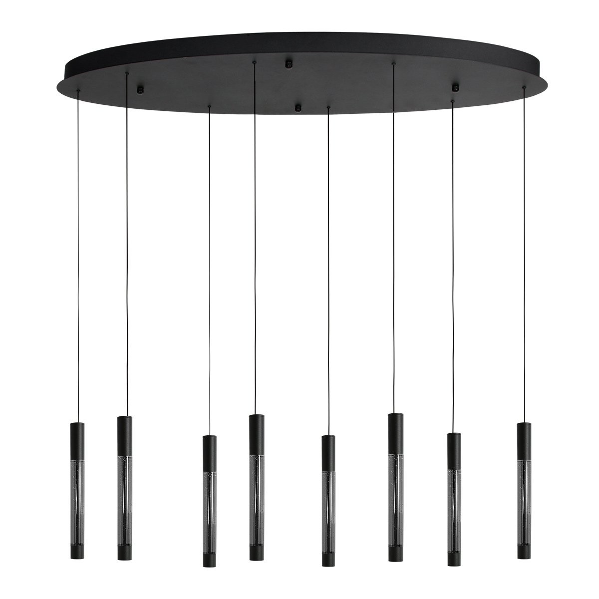 Hanglamp Alisio 4580ZW 8-lichts luxe glas in zwart - Afbeelding 12