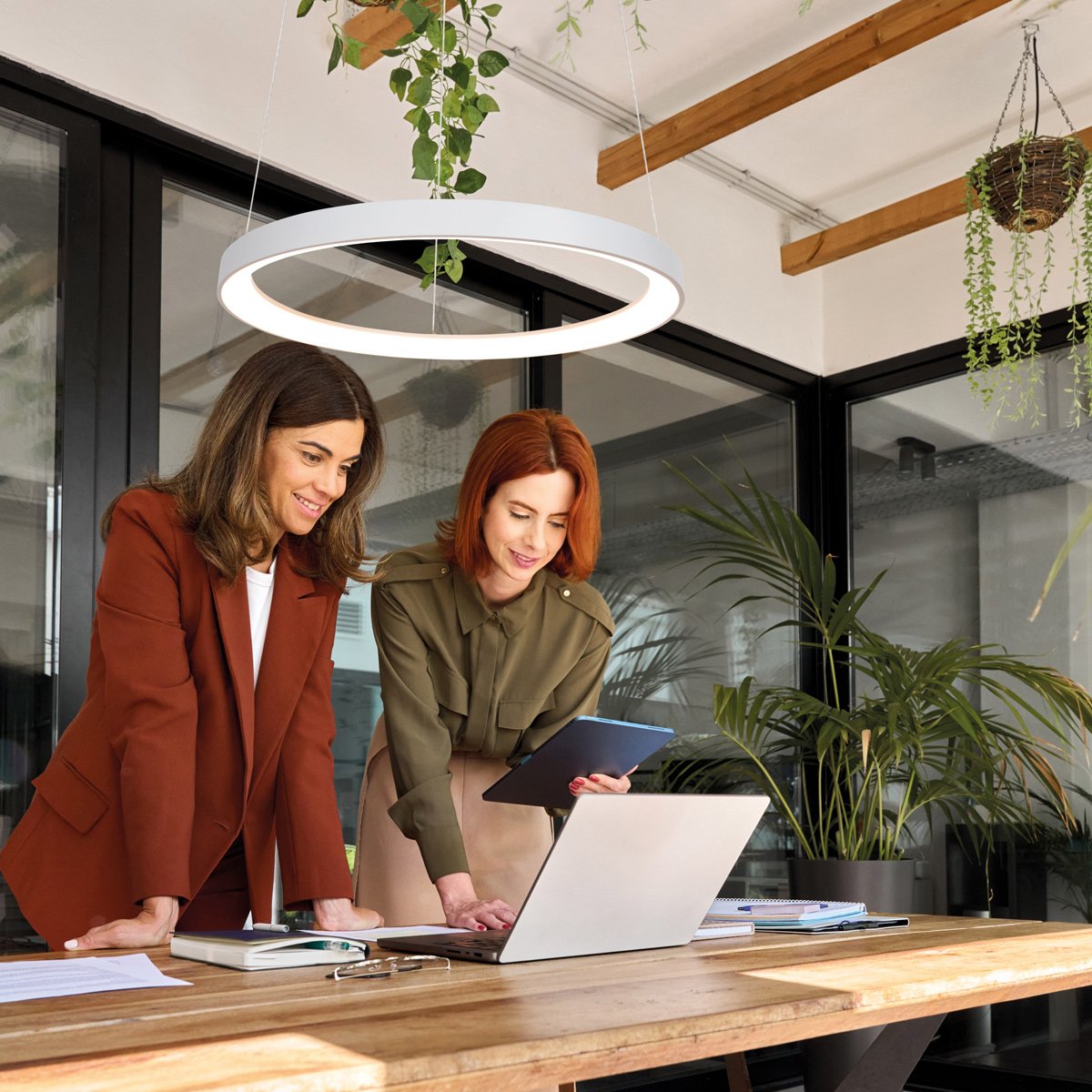Witte hanglamp Ringlede 4612W met cable-lift systeem - Afbeelding 3