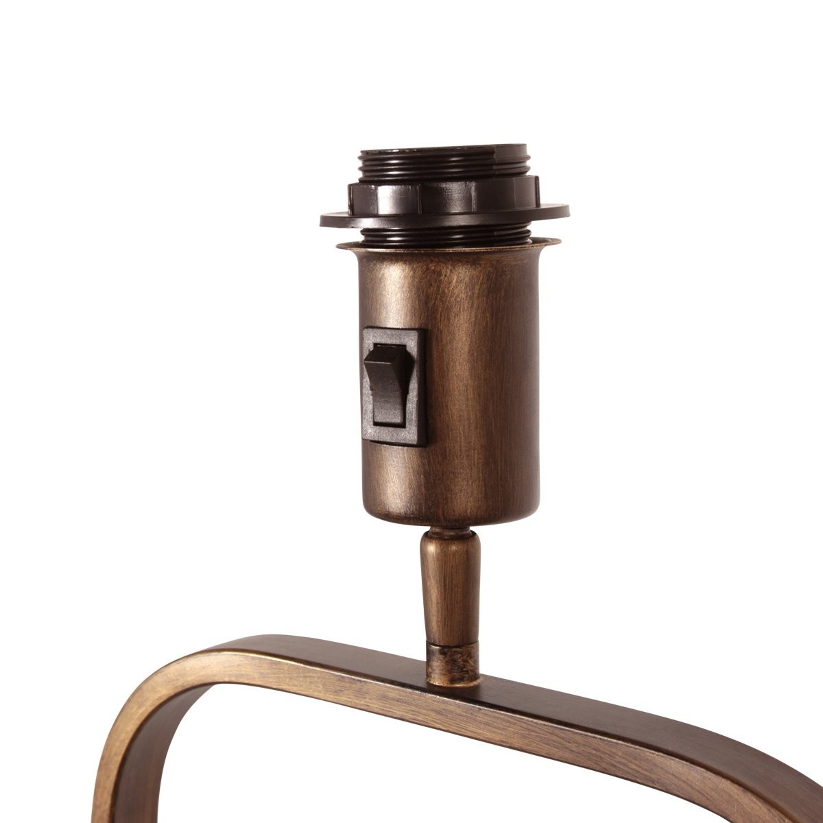 Vloerlamp Stang 4827BR - brons armatuur met beige kurk kap - Afbeelding 4