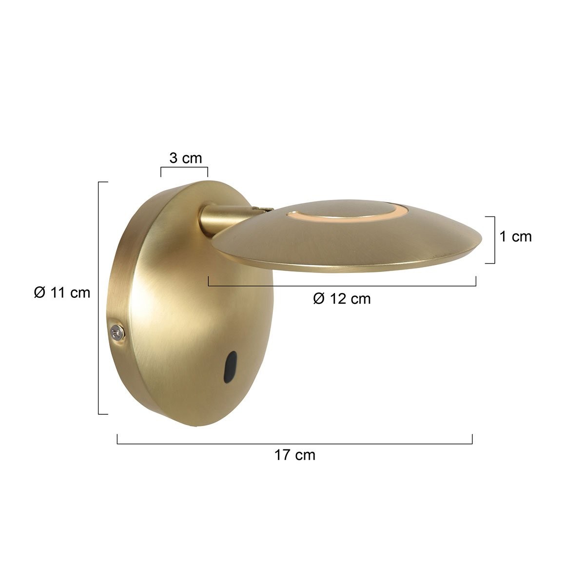 Messing wandlamp Zenith 2 4396ME verstelbaar LED design - Afbeelding 7