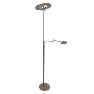 Staalkleurige vloerlamp 4386ST - Soleil 2 met 5 jaar garantie