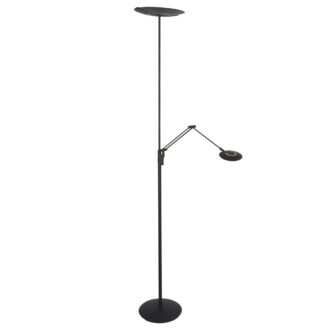Vloerlamp Zenith 2 4390ZW zwart met dubbele reflector