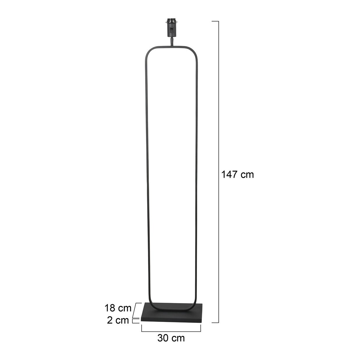 Zwarte Vloerlamp Stang 4740ZW, strak en veelzijdig design, zonder kap - Afbeelding 6