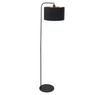 Vloerlamp Stang 4791ZW met zwart linnen kap