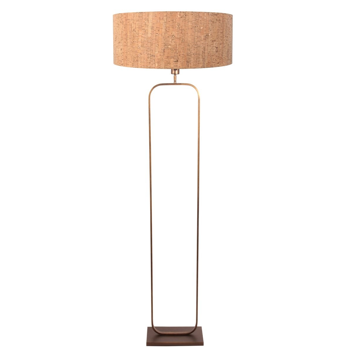Vloerlamp Stang 4827BR - brons armatuur met beige kurk kap - Afbeelding 2
