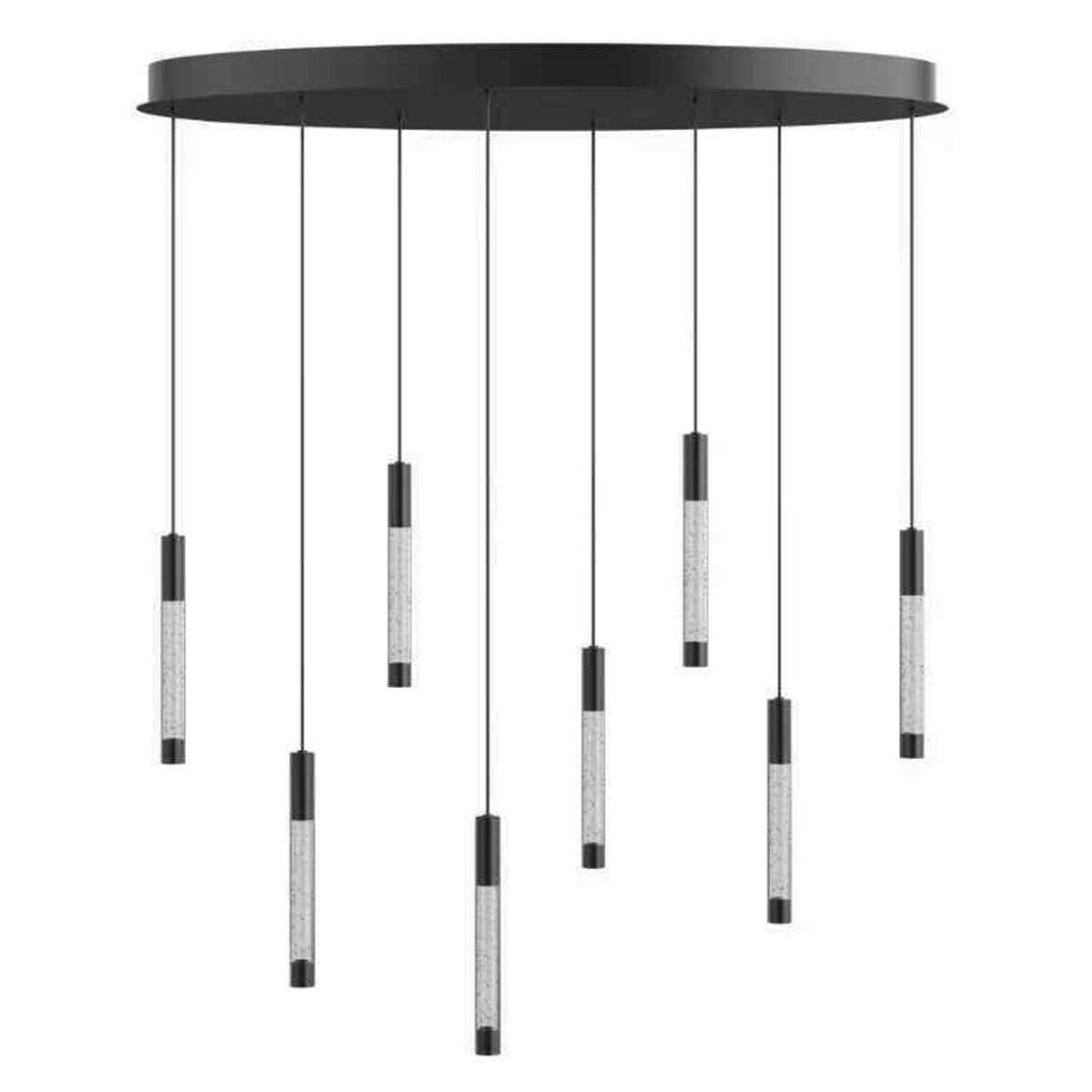 Hanglamp Alisio 4580ZW 8-lichts luxe glas in zwart - Afbeelding 13