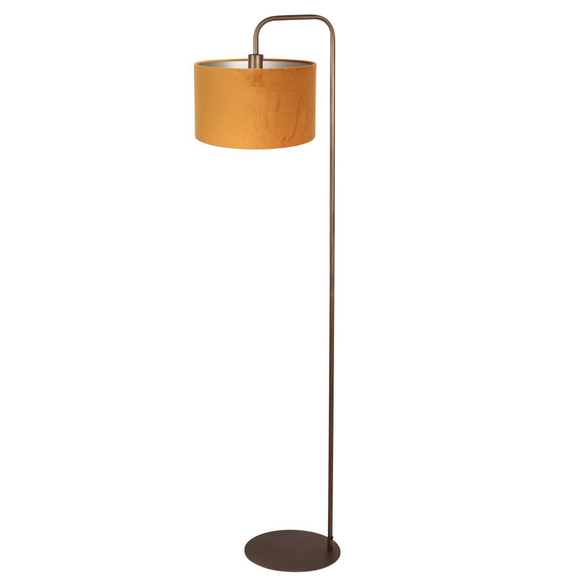 Vloerlamp Stang 4785BR bronskleurig met goud/geel velours kap - Afbeelding 2