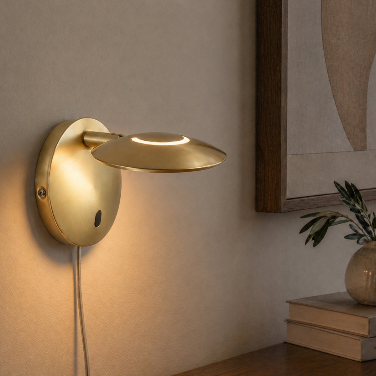 Messing wandlamp Zenith 2 4396ME verstelbaar LED design - Afbeelding 3