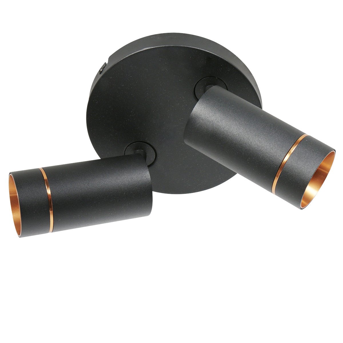 Zwarte spot Downlume 4858ZW, 2-lichts GU10 plafondspot