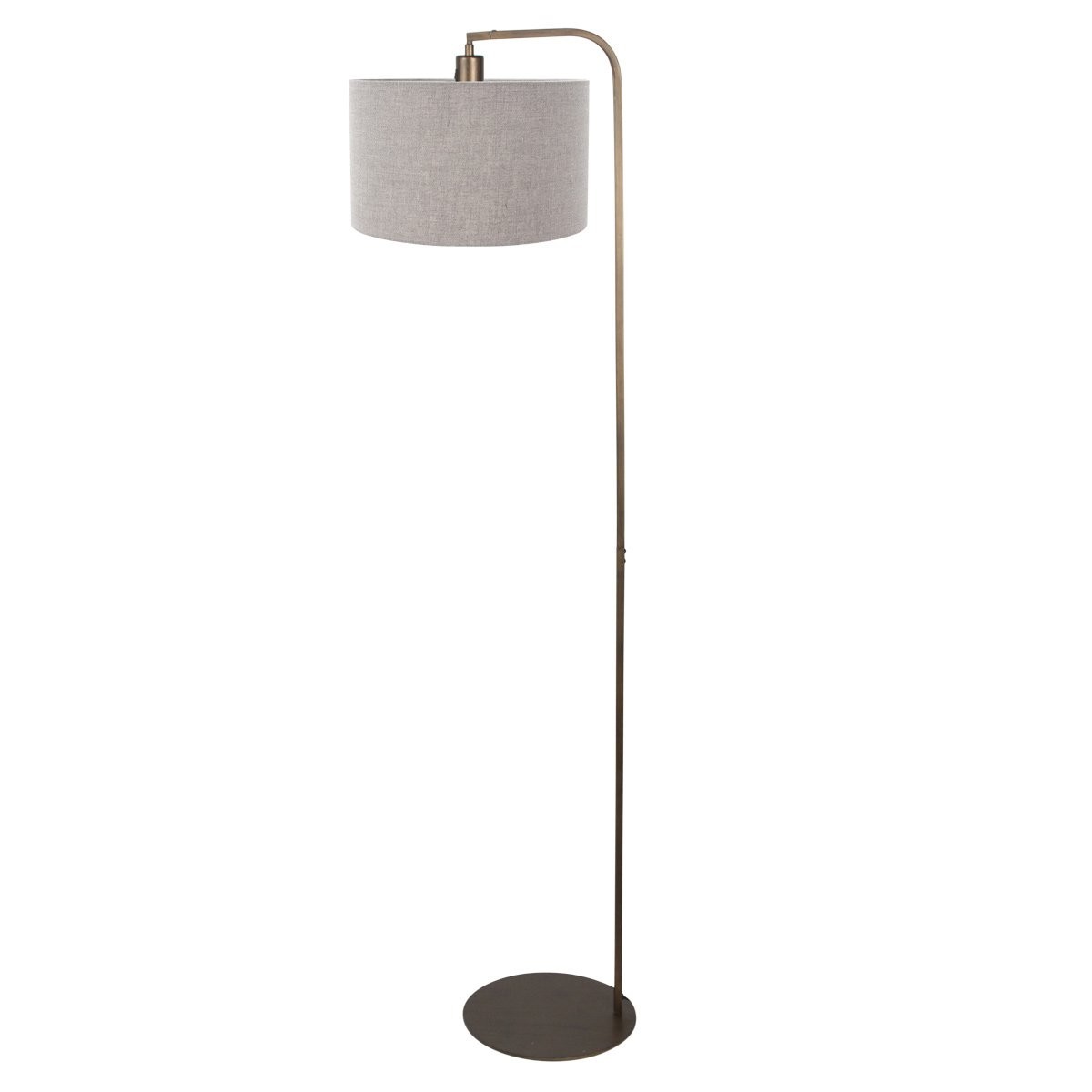 Vloerlamp Stang 4803BR met grof grijze linnen kap - Afbeelding 2