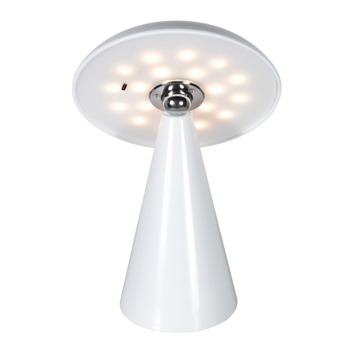 Tafellamp Mush 4856W - glanzend witte oplaadbare sfeermaker - Afbeelding 3