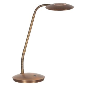 Bronzen tafellamp Zenith 2 4397BR – verstelbare LED bureaulamp met dimmer
