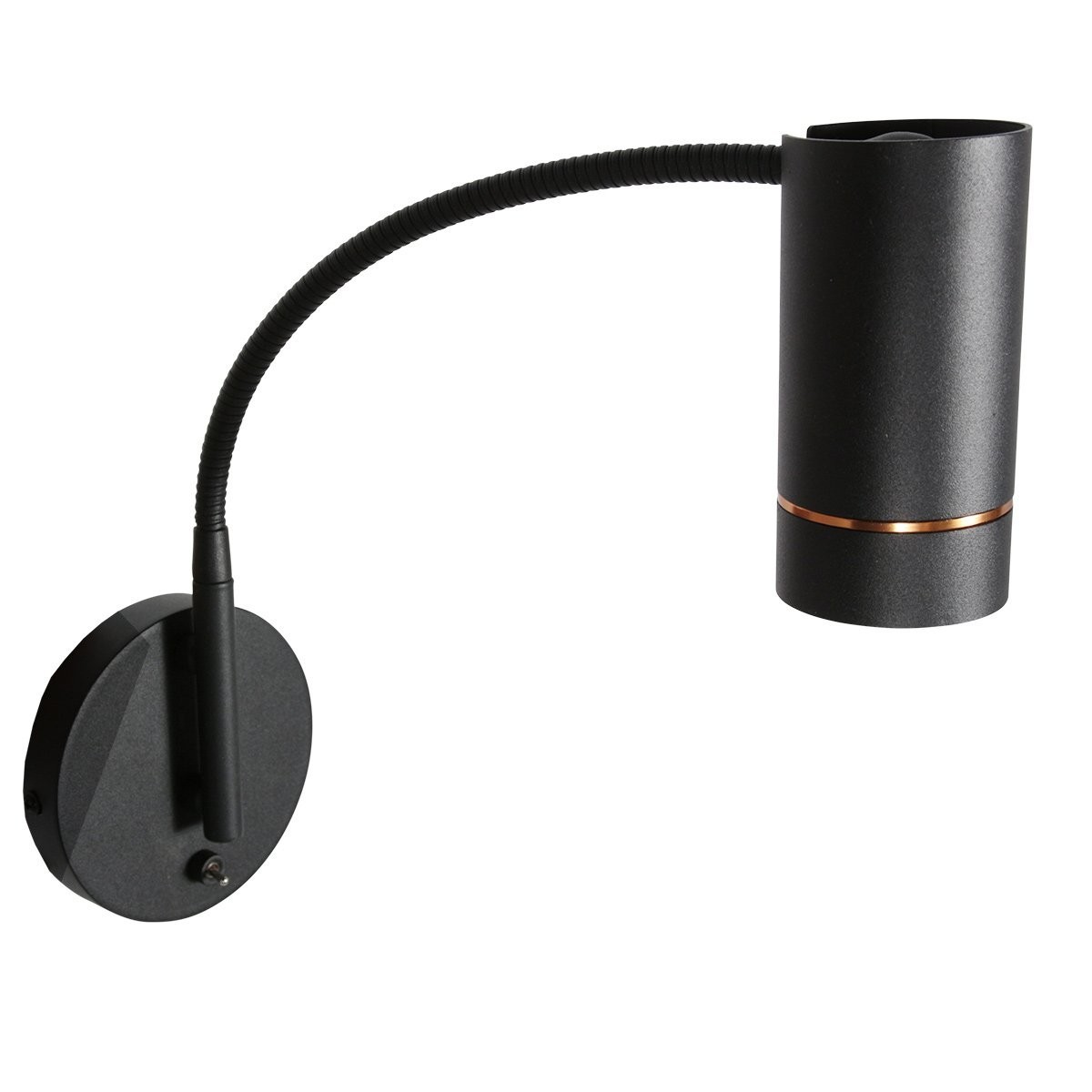 Zwarte wandlamp Downlume 4857ZW, flexibel GU10 spot design - Afbeelding 5