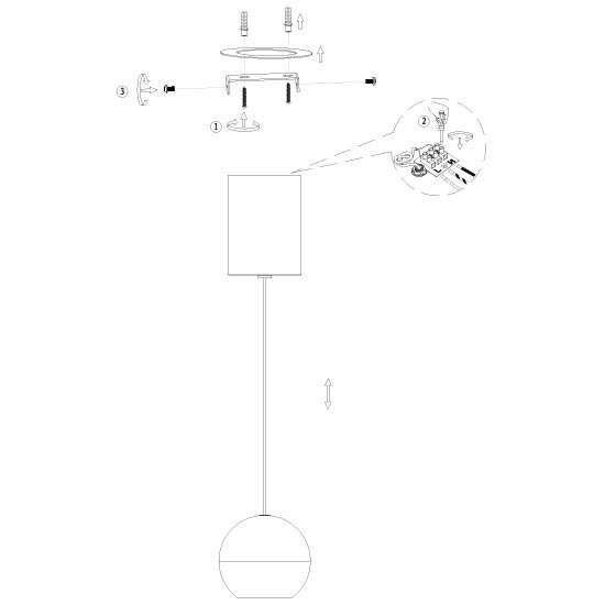 Belluno 4587ZW – 1-lichts hanglamp zwart met cable lift - Afbeelding 10