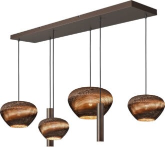 HL Carta Trendy 6-lichts cacao beam cacao 130x25cm