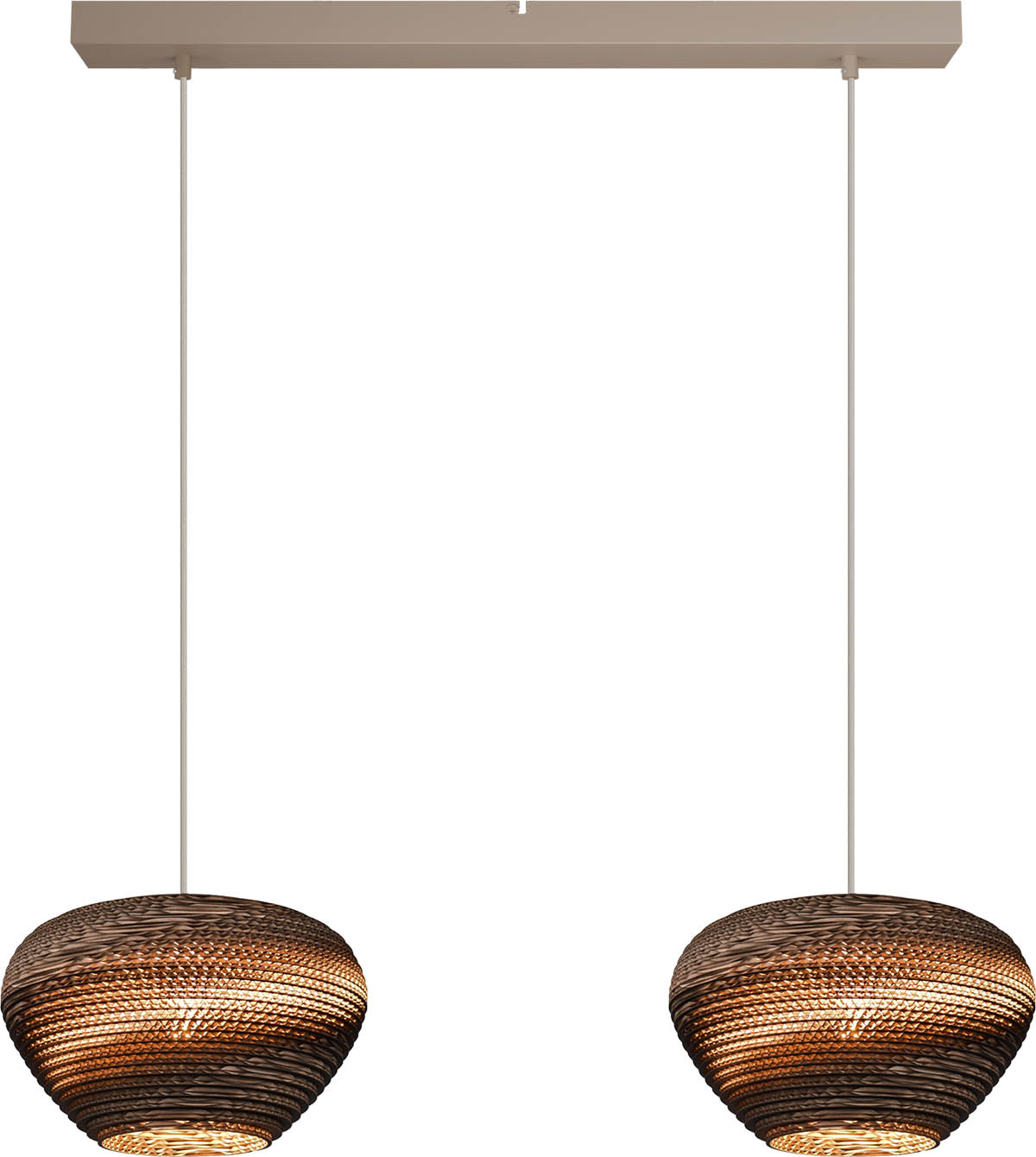 Hanglamp Masterlight Think Paper Carta 2-Lichts 70 cm