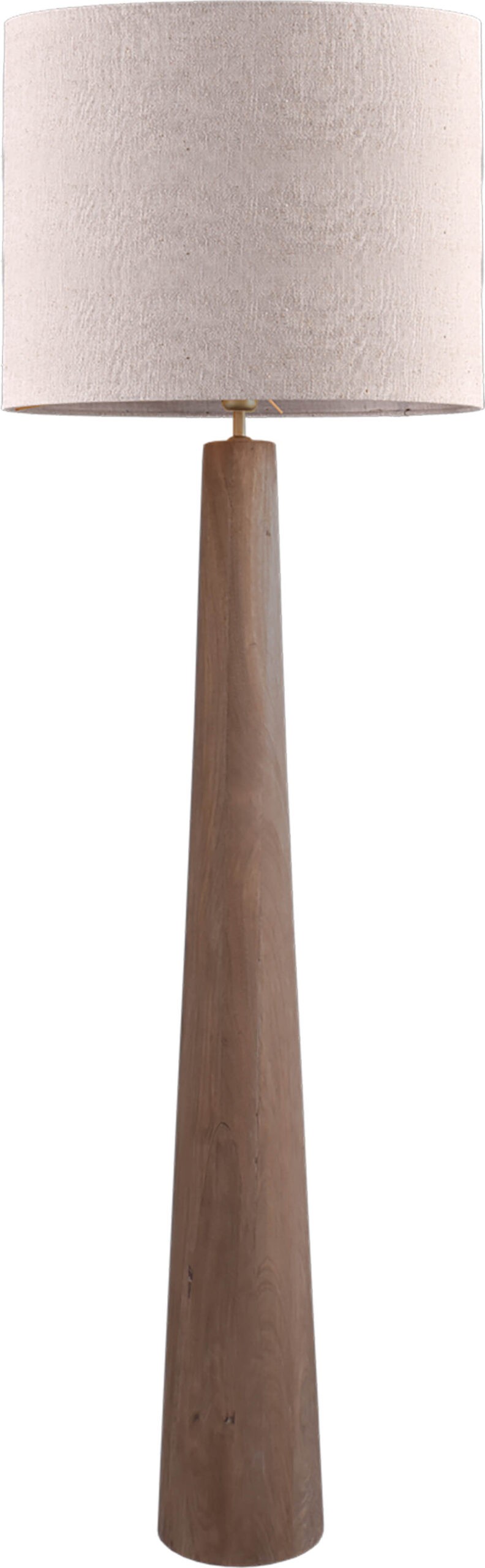 Vloerlamp Masterlight Woodie natuurlijk hout - Hoogte 173cm - Ovale lampenkamp Oslo naturel 55/55/40