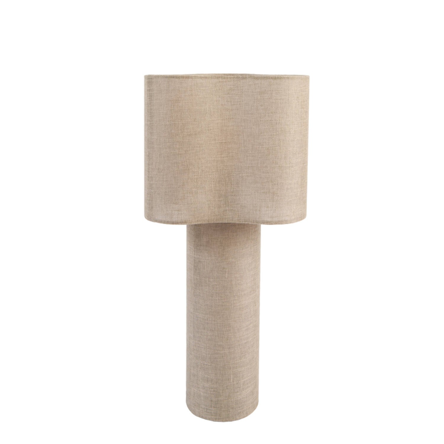 Table lamp Ø25x50 cm BRANY linen light brown - Afbeelding 5