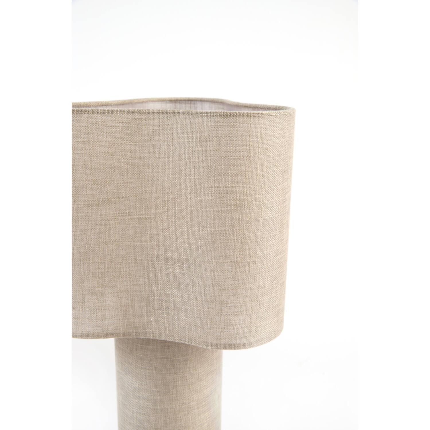 Table lamp Ø25x50 cm BRANY linen light brown - Afbeelding 6