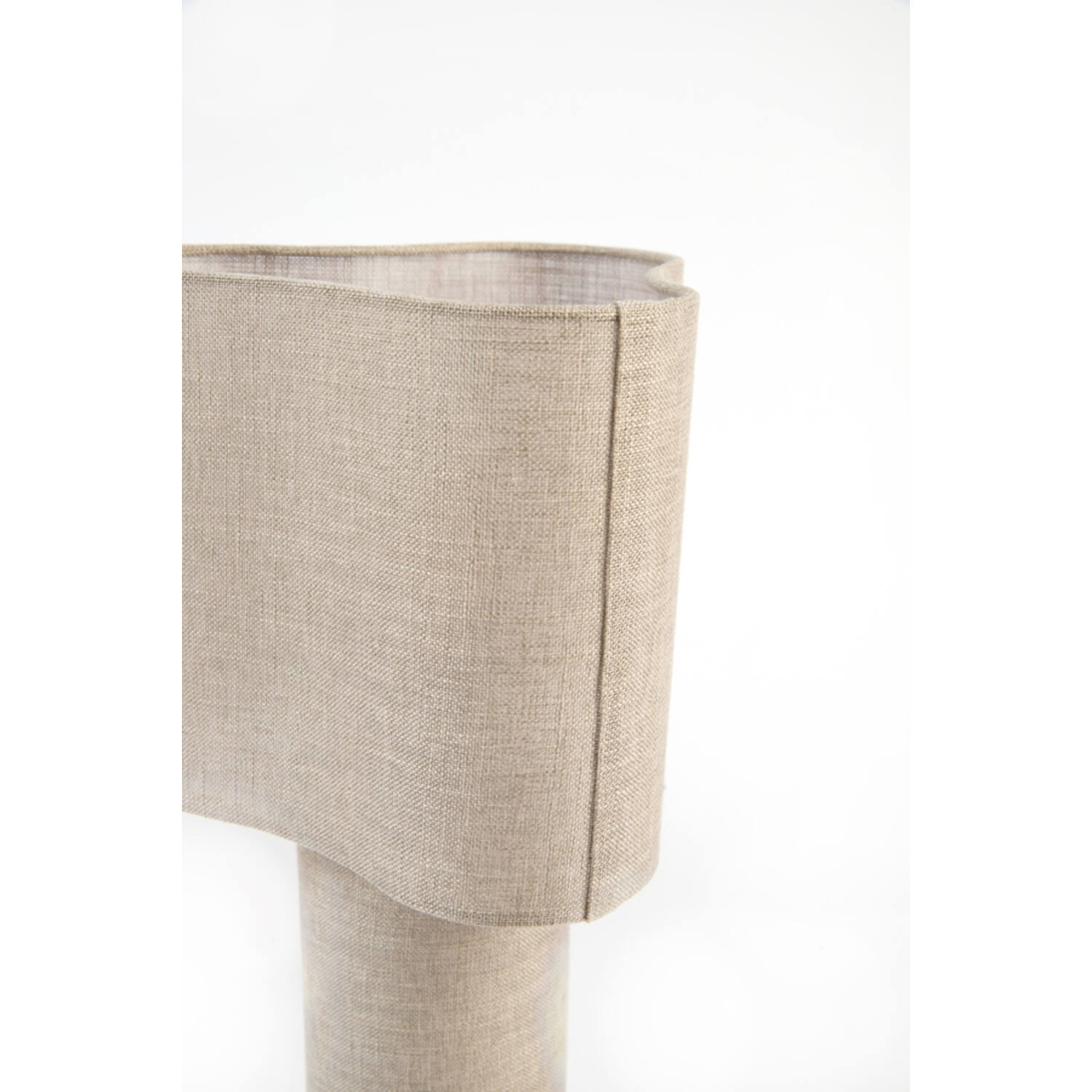 Table lamp Ø25x50 cm BRANY linen light brown - Afbeelding 4