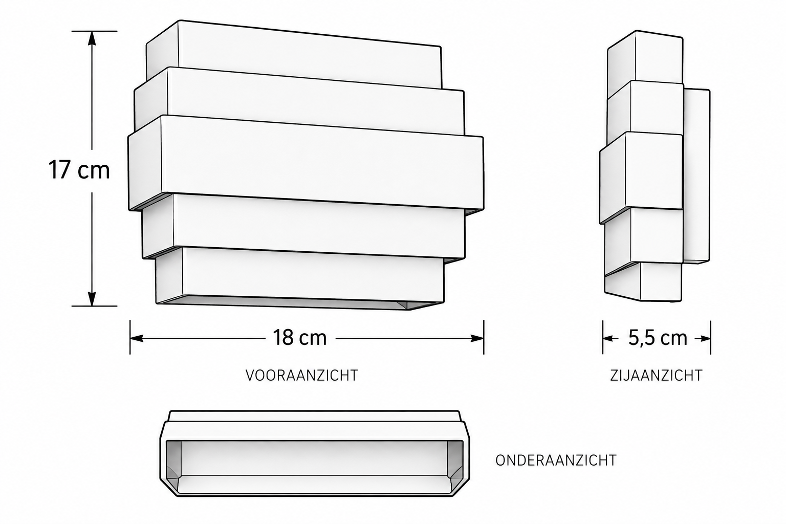 Wandlamp Diego zwart - Afbeelding 3