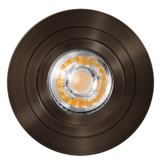 ETH Urban – Ronde kantelbare GU10 inbouwspot Anodic Brown Ø 92 mm