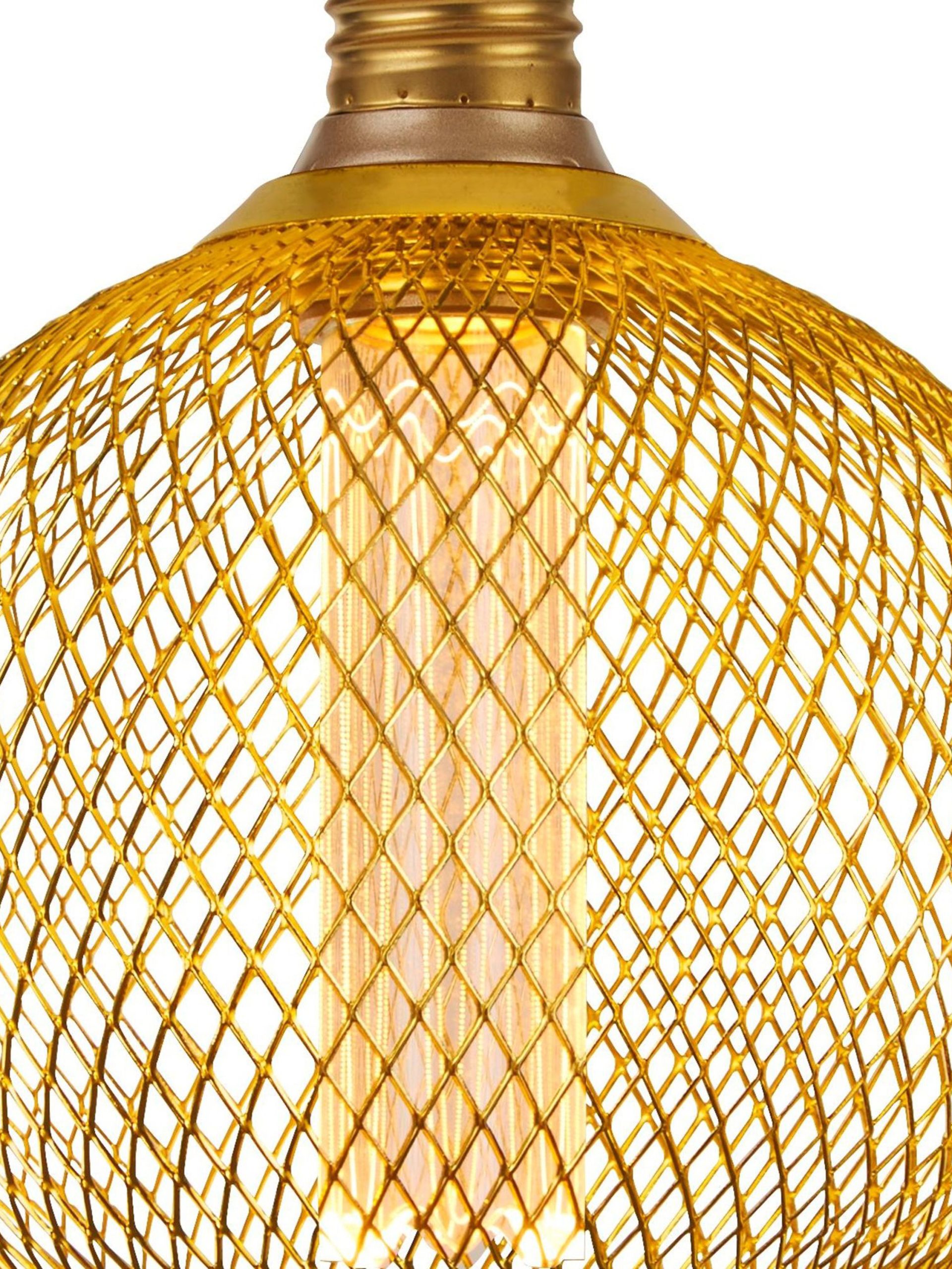 Searchlight E27 Led Wire Globe Goud Rond 3W 1800K 120lm - Dimbaar OP=OP - Afbeelding 7
