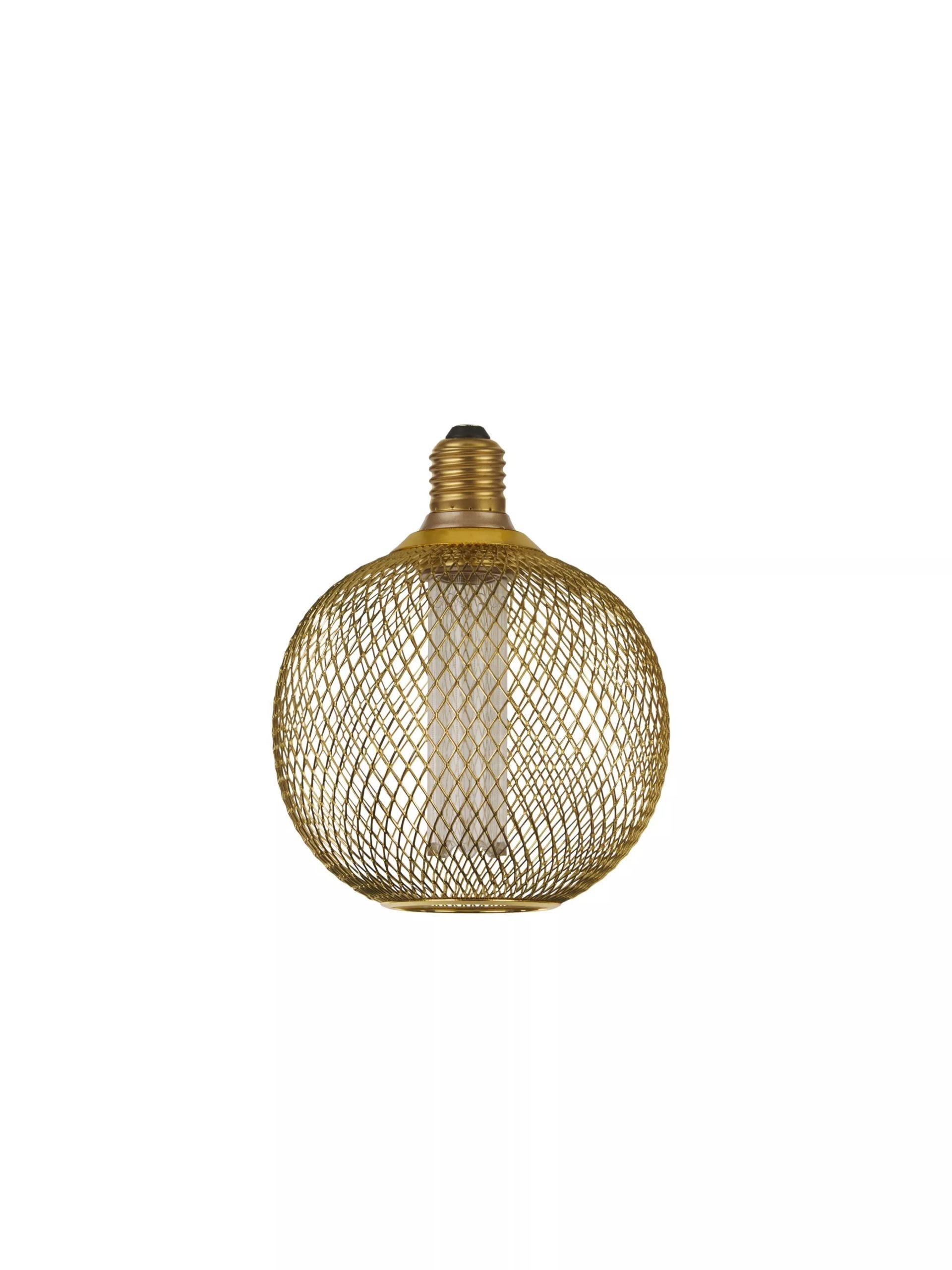 Searchlight E27 Led Wire Globe Goud Rond 3W 1800K 120lm - Dimbaar OP=OP - Afbeelding 6