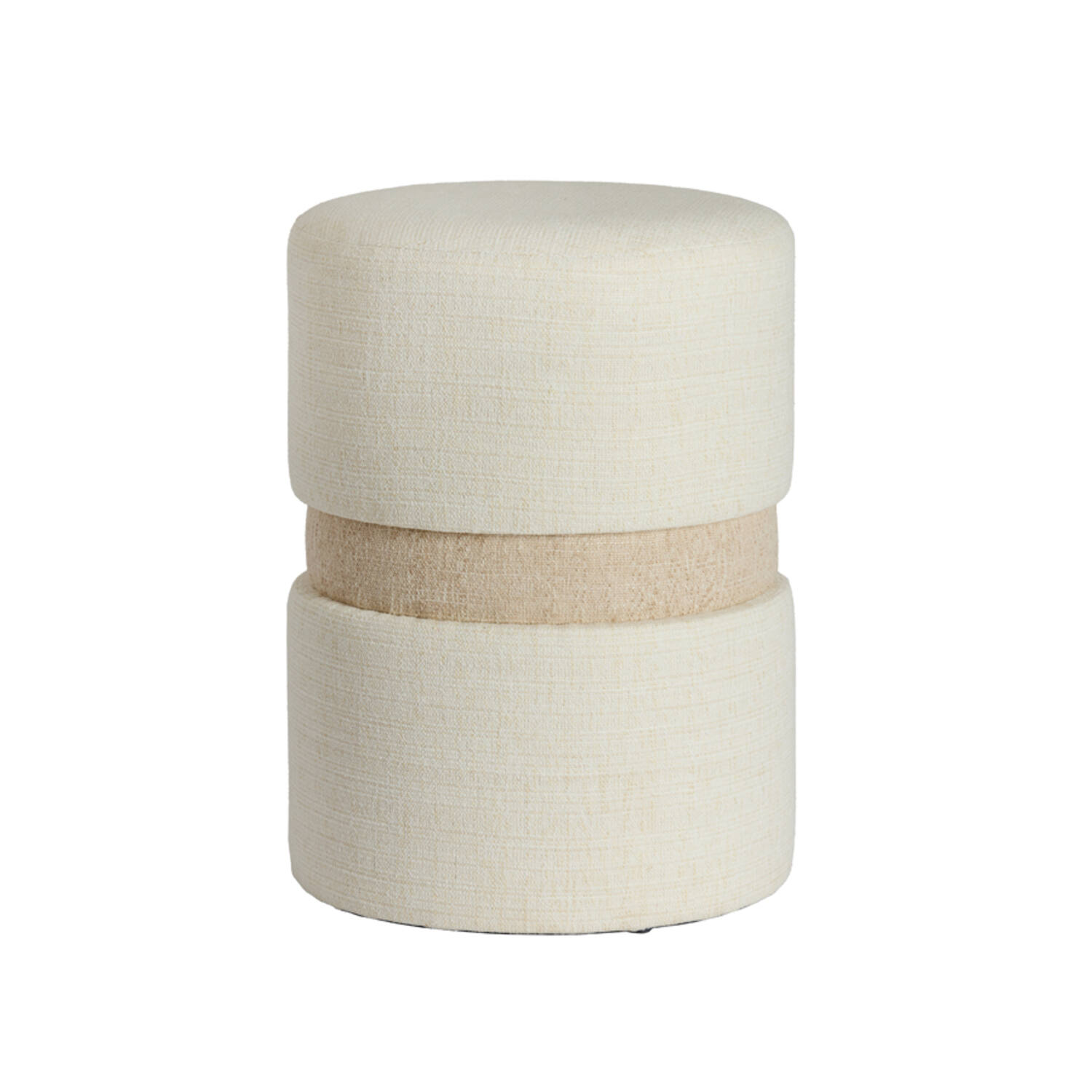 Pouf Ø35x46 cm NOVIRA beige+cream