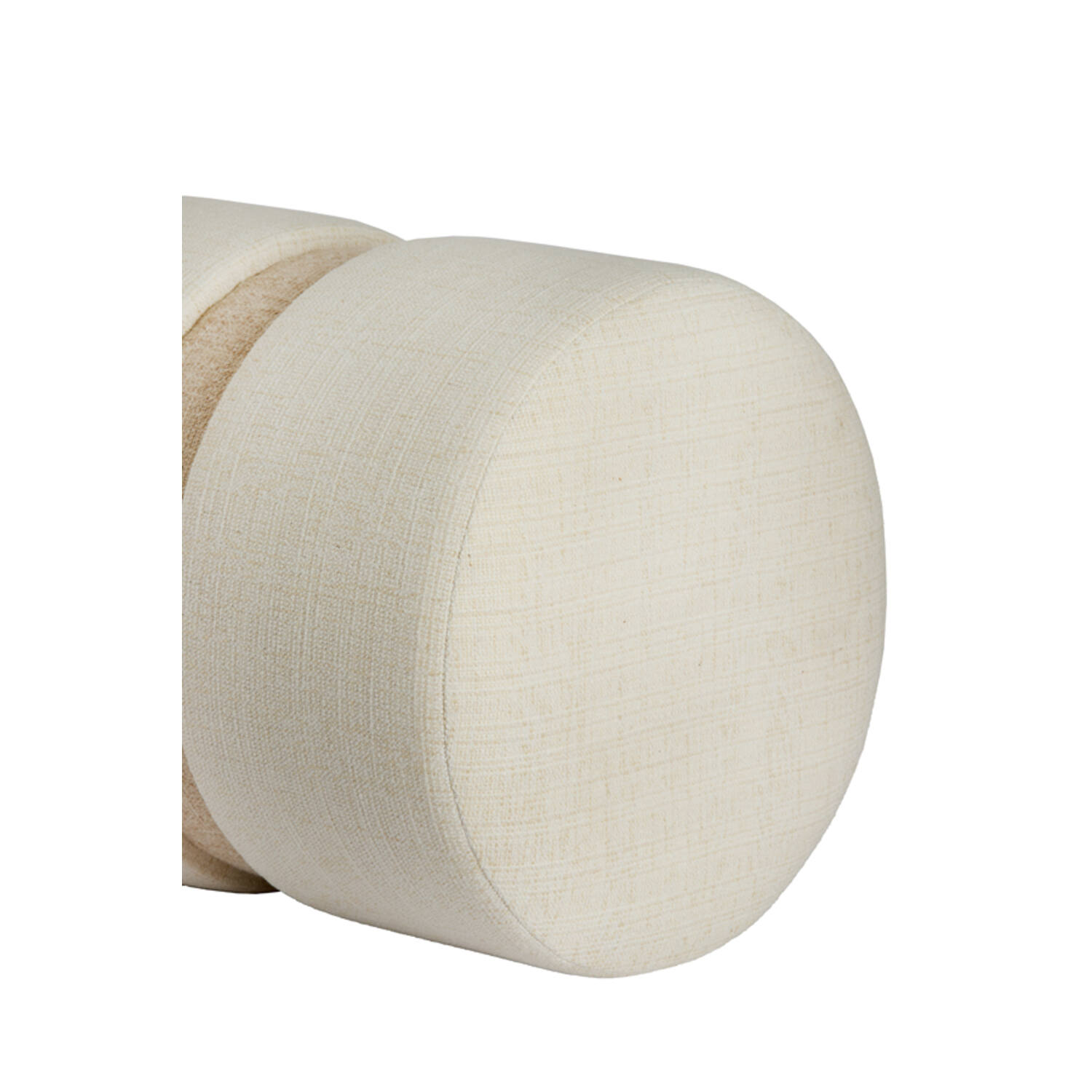Pouf Ø35x46 cm NOVIRA beige+cream - Afbeelding 5